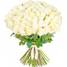 Букет из 75 белой розы